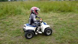 son of DUNDEEMAN going over wheelie limit on LT 50 quad