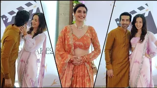 Karishma Tanna,Sanaya Irani & Mohit Sehgal At Dalljiet Kaur And Nikhil Patel Wedding Reception