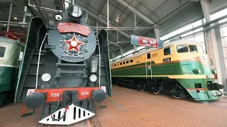 "Russian Railway Museum" in St Petersburg, Russia. Steam Trains, Locomotives and Railcars