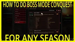 HOW TO DO BOSS MODE CONQUESTS ANY SEASON