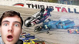 AIRPLANES ON A TRACK! NASCAR Highest Flips | Reaction