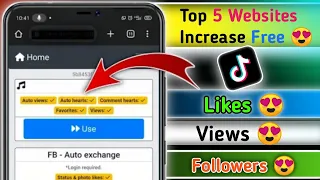 5 website🆓 likes increase on tiktok 🔥 free likes and followers website | tiktok likes#like