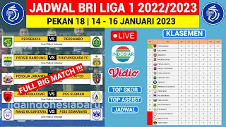 FULL BIG MATCH❗️JADWAL BRI Liga 1 2023 TERBARU Pekan 18 -  Persib vs Bhayangkara - Persija vs Bali