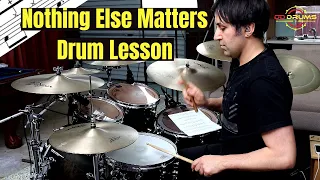 How to play 'Nothing Else Matters' by Metallica on drums - Drum Lesson