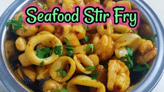 Asian Fusion Seafood Stir Fry for Seafood Lovers 🍚🐟