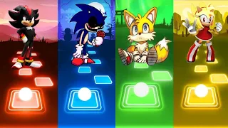 Shadow Hedgehog Vs Sonic Exe FNF Vs Classic Tails Vs Super Amy Tiles Hop EDM Rush