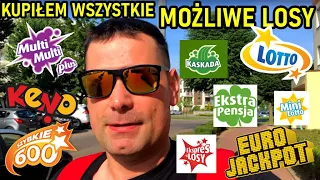 Kupiłem wszystkie dostępne gry w lotto ! Ile wygrałem pieniędzy? Mamy też EXPRES LOSY ;-)