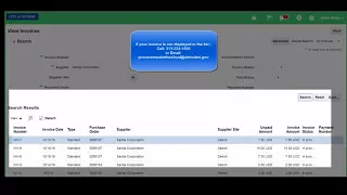 Oracle Portal Cloud Supplier  VIEW  Invoice Inquiry Training Video Instructions