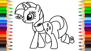 Learn how to draw Rarity of My Little Pony