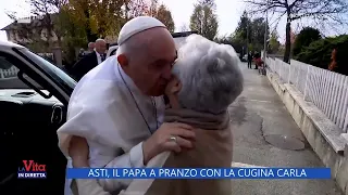 Asti, il Papa a pranzo dalla cugina Carla - La vita in diretta 21/11/2022