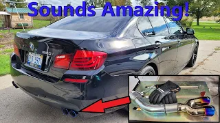 BMW F10 muffler delete. 2013 550i