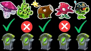 PvZ 2 - Every Plant using 3 Booster to Destroy the 6 Tombstone - Who will win?