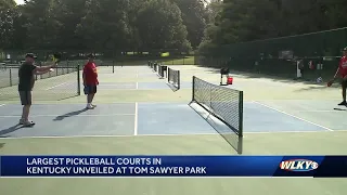 Largest outdoor pickleball complex in Kentucky unveiled at Tom Sawyer Park