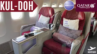 QATAR AIRWAYS BUSINESS CLASS | OUTDATED SEAT - AMAZING SERVICE | KUALA LUMPUR - DOHA | BOEING 777