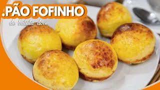 PÃO DE BATATA DOCE  RÁPIDO E FOFINHO não vai farinha