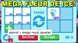 🤯🥶OMG! THEY OFFERED ME NEW MEGA FLEUR DE ICE FOR MY COOL MEGA PETS! ADOPT ME TRADING#adoptmetrades