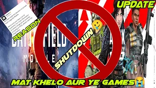 Khatam Ho Gaya! Apex Legends Mobile & Battlefield Mobile | Reason In Hindi |