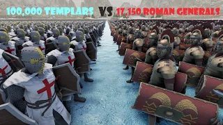 100,000 Templars vs 17,150 Roman Generals | Ultimate Epic Battle Simulator 2