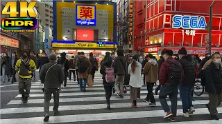 【4K HDR】Tokyo Akihabara to Ueno Station Evening Walk