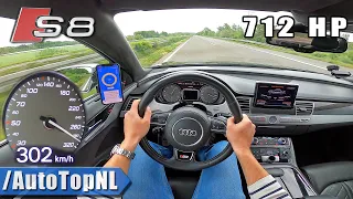 712HP AUDI S8 302km/h TOP SPEED on AUTOBAHN (NO SPEED LIMIT) by AutoTopNL