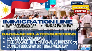 Immigration Lines sa Airport Departure, may Pagbabago ba? | Baggage Questions - Weight? Excess Fee?