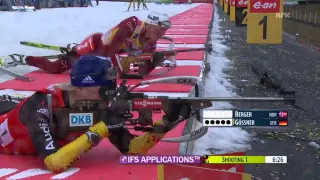 Miriam Gössner   prone shooting fail   misses 5 of 5   pursuit   Oberhof 2013