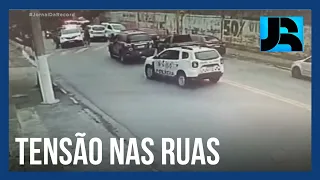 Perseguição policial provoca acidente e assusta moradores na Grande São Paulo