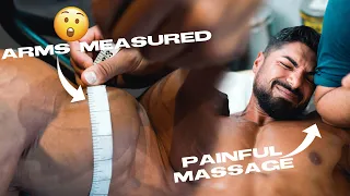 Prep Series Ep3: Shoulder Day / Most Painful Massage & Arms Measured