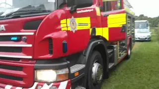 Scottish fire and rescue blue light demo