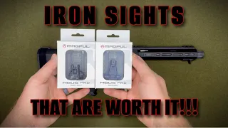 MAGPUL MBUS PRO IRON SIGHTS REVIEW AND INSTALL ON AR PISTOL