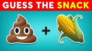 Guess The SNACK By Emoji 🍟🍫 Emoji Quiz | Quiz Kingdom