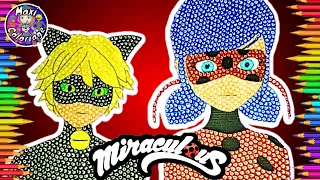 MIRACULOUS COLORING BOOK PAGES LADYBUG AND CATNOIR, MARINETTE AND ADRIEN TUTO