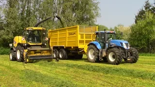 grass chopping new holland fr 600 | fendt vario 820 tms | new holland t7.270 | DEWA silage trailers