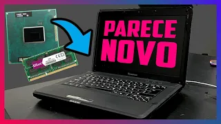 MELHOREI MUITO MEU NOTEBOOK ANTIGO FAZENDO ISSO... [UPGRADE]