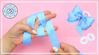 Самый Быстрый Способ Сделать БАНТИК ДЛЯ ВОЛОС / 1 MINUTE HAIR BOW MAKING / DIY NataliDoma