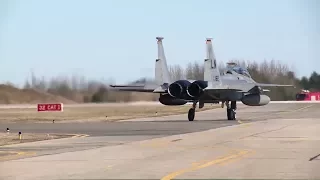 U S  F 15 Eagles Intercept Russian SU 30 Flankers 2018