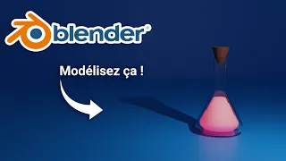 [ TUTO Blender du Jour  #1 ]  La fiole de potion - tutorial blender 3D débutant en français (fr)