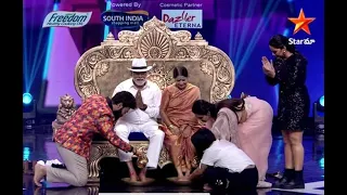 Godfather of Dance 'Sundaram Master' ki #Dancee+ stage mida sanmanam!!! Legend 🙏 Sat & Sun at 9 PM