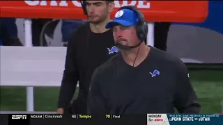 Lions celebrate victory in the locker room on Week 17