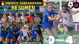 México Femenil SUB17 vs USA Femenil SUB17 RESUMEN 🔴 FINAL del Campeonato Femenino SUB17🔥 11.2.2024