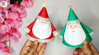 How To Make Santa Claus🎄Paper का Santa Claus कैसे बनाए Christmas Craft😍Paper  Santa Claus🎅🏻🌲⛄