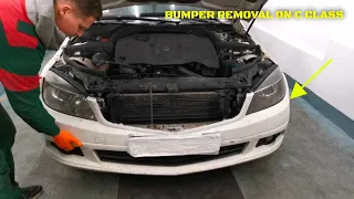 How to remove front bumper on a Mercedes C Class  from 2008 to 2015