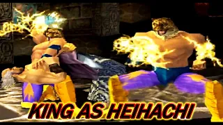 [TAS] King With Heihachi's Moves Gameplay - Tekken 3 (Arcade Version) (Remake) (1st Costume)
