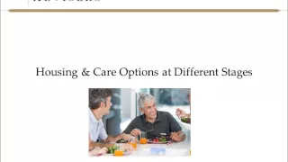 Caring for Aging Parents: Housing and Care Options