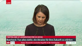 LIVE: Statement von Außenministerin Baerbock beim G7-Treffen in Japan