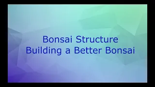 AMERICAN BONSAI ASSOCIATION SACRAMENTO presents Peter Tea discussing bonsai structure.