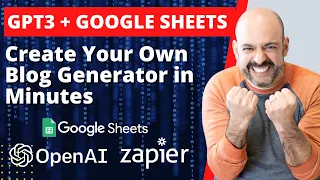 Create your own blog generator in minutes with GPT-3, Google Sheets and Zapier.