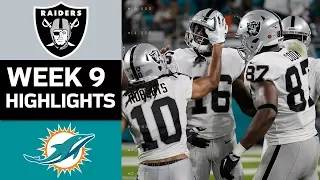 Raiders vs. Dolphins | NFL Week 9 Game Highlights