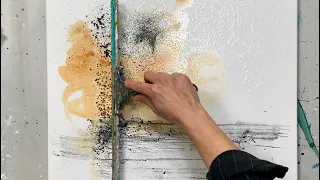 The easiest way to paint DIY pigments - Abstract acrylic painting techniques - Intuitive