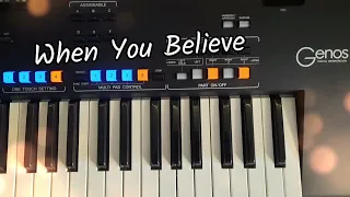 When You Believe - Mariah Carey und Whitney Houston - Short Version Yamaha Genos Keyboard Love Music